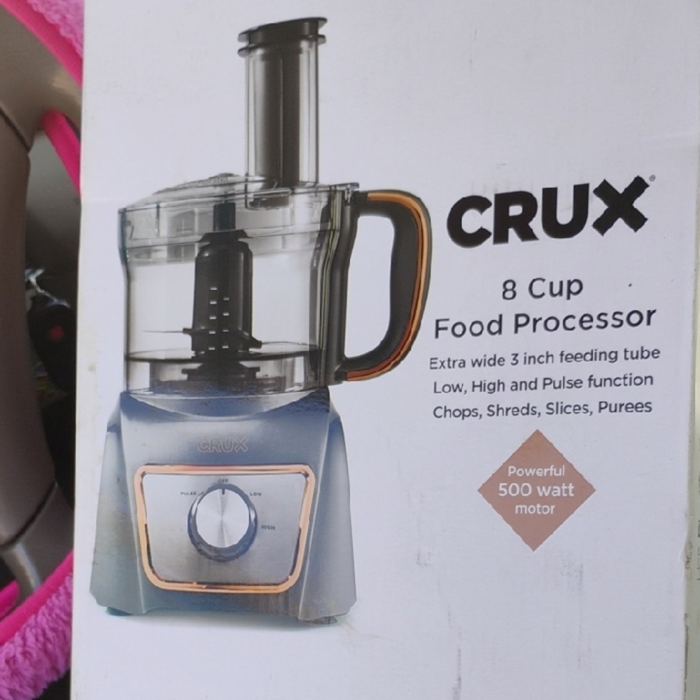 8 Cup Food Processor - Black and Silver